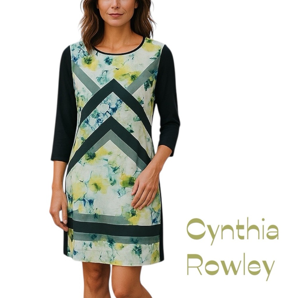 Cynthia Rowley Floral Watercolor Print Dress Size S